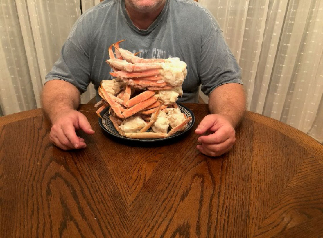 Plate of crab legs